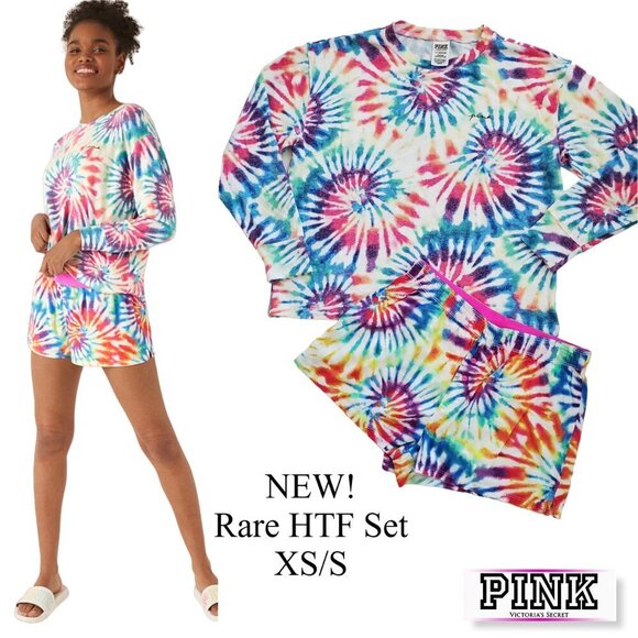 RARE PINK VICTORIA'S SECRET Modal Lounge Pajama Set PJ Shorts Top XS Small - Picture 1 of 16